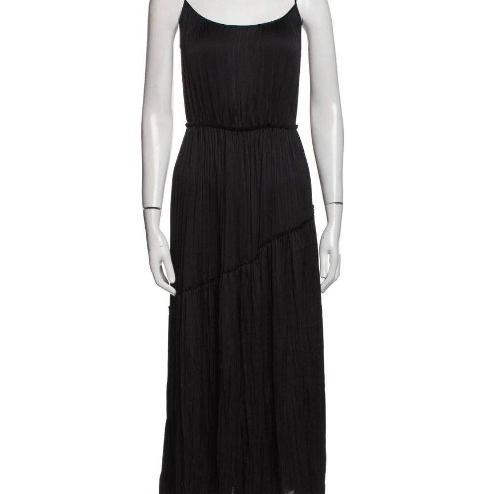 Vince scoop neck black maxi dress size x-small